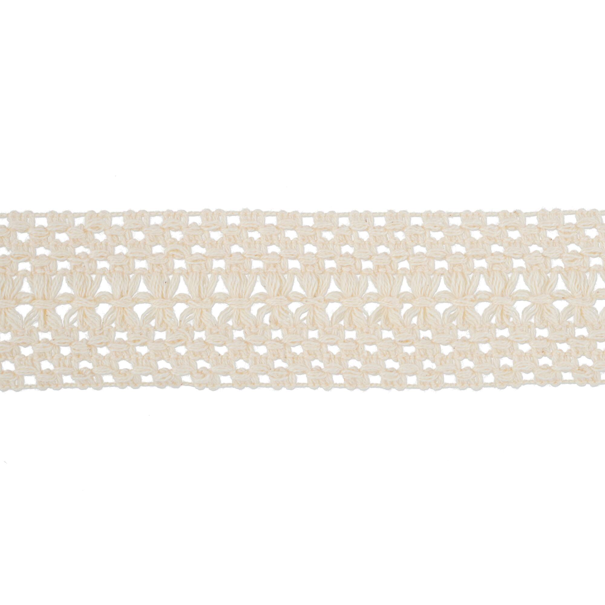 1.6" Ivory Crochet Lace Trim by Celebrate It®